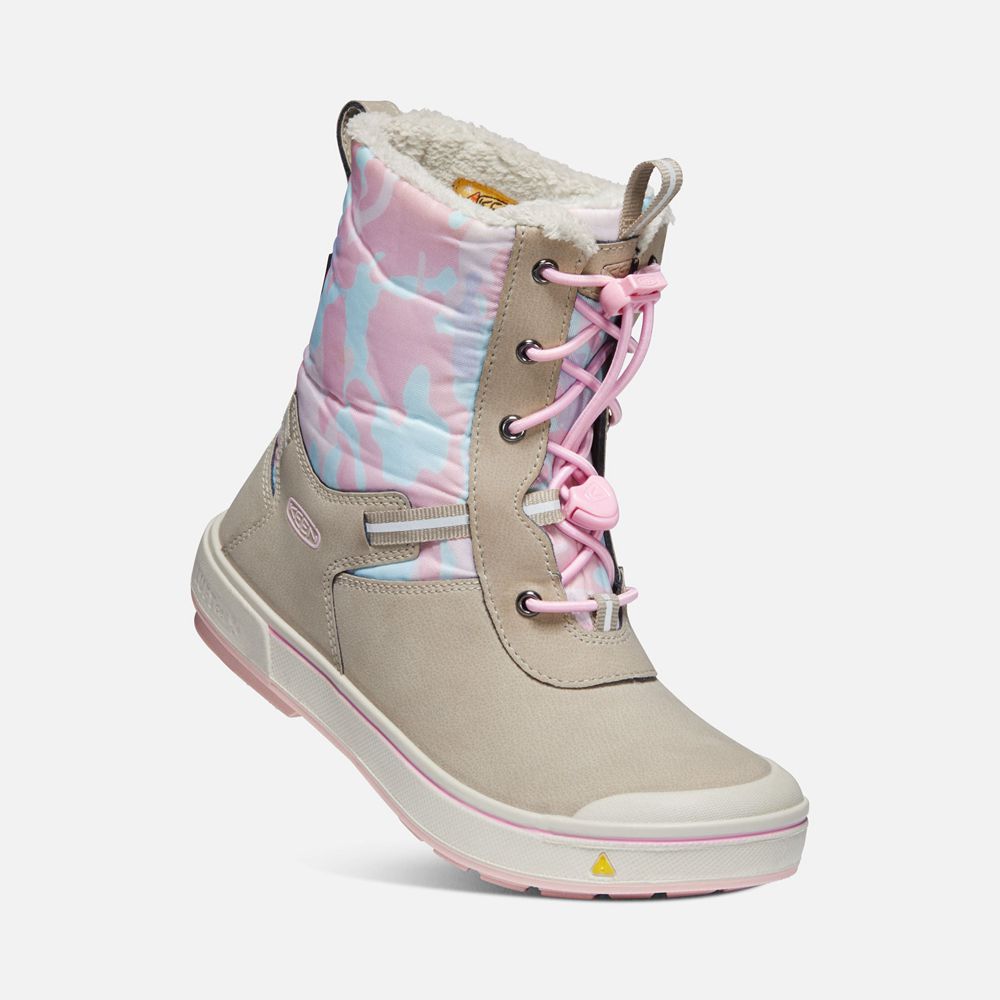 Bottes Hiver Keen Enfant Beige/Rose | Kelsa Waterproof | HUCME-2903